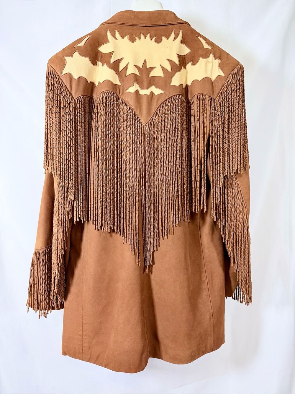 Vintage Continental Leather Fashions Western Fringe Jacket USA Buffalo Nickel - Picture 4 of 16